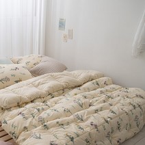 올리브 플라워 순면 차렵이불 침구세트
