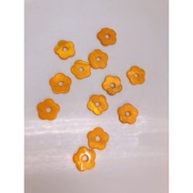 [그레이스샵] 리본공예 수공예 부자재 한복 비녀 악세사리 만들기 노랑 코팅 자개 꽂 10개 랜덤 (주문수량1=10개)