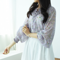 프롬미세즈 프롬미세즈 잔꽃샤링 블라우스_F22BL16