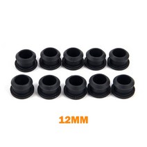 검정색 실리콘 고무 스냅 온 홀 플러그 10 개 2.5-14mm 블랭킹 엔드 캡 씰 스토퍼, 10 A10