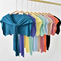 어부바니트 머플러 망토 가디건 단가라 니트숄 꾸안꾸