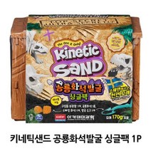 제이스토어 / 키네틱샌드 공룡화석발굴 싱글팩 유아 실내 모래 놀이, 단품