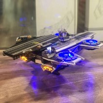76042 쉴드 헬리캐리어 SHIELD 어벤져스 비행기 항공모함 마블 중국 호환 블록, 76042+LED
