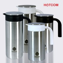 1+1 핫콤 대용량 업소용 스텐 물병 1.9L(2개), 화이트+화이트