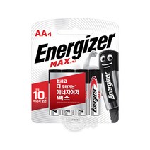 에너자이저 알카라인 건전지 맥스 AA 4P LR6 배터리 x2개