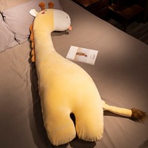 잠자는 봉제 인형 인형 인형 치료를 들고 다리로 침대에서 자고있는 소녀를위한 공룡 인형 베개는 매우 부드럽습니다., 기린, 1m 독립 라이너 분리 및 세탁 가능, 기린