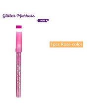 1pcs 반짝이 마커 펜 블 링 색상 1mm 물 기반 자외선 방지 드로잉 그림 하이라이트 앨범 디자인 아트 F848, 07 1pcs Rose