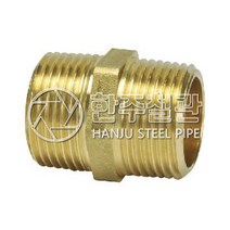 보광씨티 황동PT니플 15A 황동부속 동관 배관자재, 1개