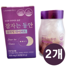 수면다이어트 보조제 체지방 내장비만 감량 잠자는동안 다이어트, 수면다이어트 60정(2박스), 2개