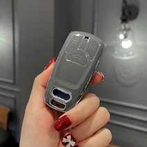키케이스 가죽 BMW 키홀더 호환 자동차 키 케이스 커버 아우디 A6 A1 A3 A7 A5 C7 A4 B9 R8 Tt Mk2 C6 8p C5 Q7 S7 Q8 A8L RS 3 S4, 13.silver A dark gray