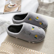 과일 모양 사무실 거실 실내화, Gray, 1개