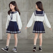 FANSYLI 2022 가을 여아 스쿨룩 JK 세트 스커트 7G