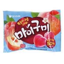 8801117342104 오리온)마이구미 복숭아 66g x 20개 대용량사탕/수입사탕/왕사탕/알사탕/업소용사탕/막대사탕/캔디/수제사탕/과자/과일맛사탕, 단일 수량
