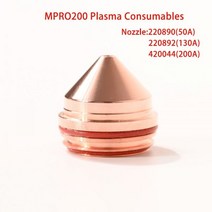용접 노즐 mpro200 플라즈마 절단기 소모품 220890 220892 420044, 10개, 130a 노즐 220892, 10 Pcs+130A Nozzle 220892