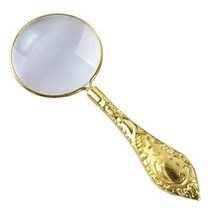 휴대용 확대경 10X 루페 독서 쥬얼리 노인 현미경 눈 유리 70mm 80mm 90mm 100mm, gold-5X