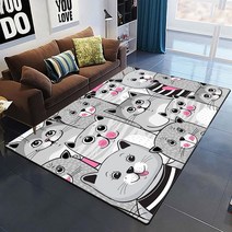 필라테스매트 홈트매트 요가매트 Cute cat carpet Yoga living room children's crawling mat doormat, 16 16_10 120cm by 160cm
