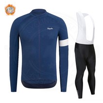 Rapha-남성용 긴 소매 겨울 양모 사이클링 의류 셔츠 세트 도로 자전거 유니폼 산악 서스펜더 년