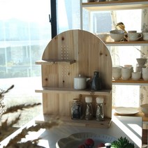 아치 삼나무 원목 선반 수납장 벽선반, 삼나무네츄럴(무조장)