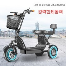 2인승 전기자전거 전동 접이식 출퇴근 팻바이크 스쿠터 배터리 전동자전거 유아동승, 36V12A 납배터리 약 24km