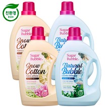 슈가버블 친환경세탁세제3LX2개+섬유유연제3LX2개, 1개