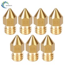 3D 프린터 5pcs MK8 노즐 구리 0.2mm 0.4mm 0.5mm 0.6mm 0.8mm 1.0mm 3D 프린터 부품 압출기 M6 나사 황동 노즐 1.75mm 3mm 필라멘트, One Color_0.3mm 1.75mm, 상세 설명 참조3, 상세 설명 참조3
