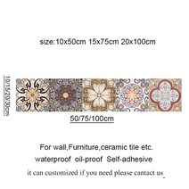 morocco 욕실 자체 접착 모자이크 타일 스티커 방수 주방 backsplash에 벽 스티커 diy nordic modern home decoration, 5, 10x50cm
