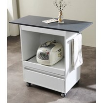 이동식 심플 화이트(3색) 주방 렌지대 수납장 80cm/ 전기밥솥 렌지장 밥통다이 정수기, 그레이