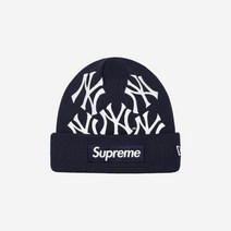 슈프림 x 뉴욕 양키스 뉴에라 박스로고 비니 네이비 - 21FW Supreme New York Yankees Era Box Logo Beanie Navy 21FW213516