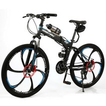 26인치 출퇴근 MTB 산악 전기자전거 접이식 휴대 pas, 쓰리 나이프 휠 - 흰색과 파란색, 36V10AH