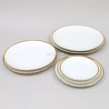 27825-2 골드라인 한식원형접시 3종택1 플레이트 디저트접시 도자기접시 도자기그릇 접시22 접시26 접시27 플레이팅 요리접시