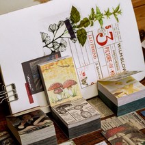 감성 빈티지 풍경 트레이싱지 다꾸 미니 떡메 떡메모지 페이퍼 8종, 5.파스텔 (ME-644)