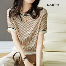 카라 KARRA (77까지)클로버배색블라우스_A3F0846