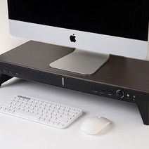 수아드 블루투스 스피커 UV살균 스마트 컴퓨터 모니터 받침대 USB 3.0 무선충전 SUAD STAND, 블랙