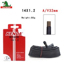 Kenda 자전거 내부 튜브 14 16 18 인치 1.5-1.75 1.75-2.125 AV FV BMX 접이식 자전거 타이어 사이클링 고무 타이어 고무 튜브 부품, 14 x 1.2 AV32mm