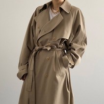 드마랑 / 남녀공용 오버핏 맥시 더블 트렌치코트