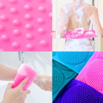 윈썸잇 실리콘 때밀이 집에서 때밀기 때잘미는법 셀프 등밀이 등밀기 목욕탕세신 때비누사용법 (사은품), 퍼플 60cm