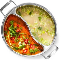 토탈하우스 스텐레스 IH 반반냄비 (30cm) 태극냄비 0836 인덕션용 멀티냄비 훠궈냄비 마라탕 샤브샤브냄비 나눔냄비 전골냄비 태극반반냄비