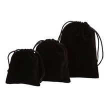 벨벳 파우치 주머니 블랙 12X16cm 복 선물 벨벳 블랙 주머니 무지 파우치 소품