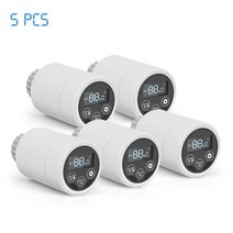 온도센서 스마트홈 iot Aubess 5pcs Zigbee Tuya 스마트 라디에이터 밸브 서모 스탯 APP 컨트롤은 Alexa Go, 05 5PCS