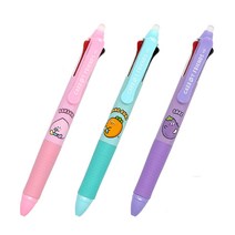 검정 빨강 파란 지우개로 지우는 볼펜 3색 6자루, 지워지는 3색펜(6개)