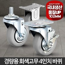 부드러운 고무 회색 드레싱카트 무소음 바퀴 캐스터 회전, 1개, 바퀴(휠)