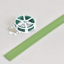 식물지지대 원예용 타이 식물고정끈 트위스트타이 가든타이, 식물지지대(70cm)X10개+원예용타이(20m)X1개