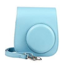 카메라 보호 케이스 백 Mini 11 즉석 카메라와 호환 가능 탈착식 조절 가능한 스트랩 포함, 125x72x140mm, 푸른, PU