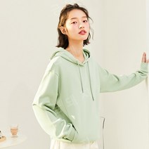 세미 후드 티 스웨터 솔리드 베이스 후드
