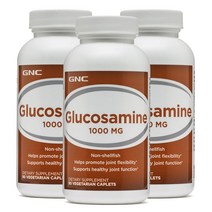 GNC 미국 지앤씨 3병 Glucosamine 1000 MG 90 Vegetarian Caplets 글루코사민 1000MG 90정