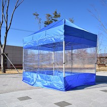 브랜드없음 프리미엄천막 3X3 함마톤 32mm스틸 전체투명벽면풀세트 일체투명 포장마차 행사 옥상 캐노피, 선택완료, P일체투명 3X3/녹백