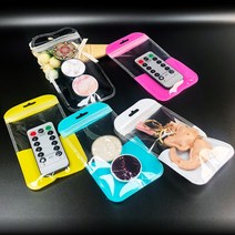 디자인 포장지백 파우치 소분 이어폰 액세서리 열쇠고리 8.5x16, 블랙