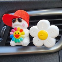 힐링센트 지방이+꽃 방향제 세트 차량용방향제 2개입 블랙체리