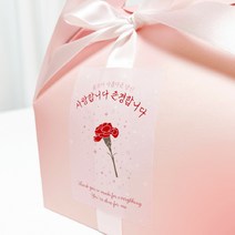 박시스트 카네이션 사각 스티커 6.5x10cm, 50개