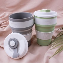 키친프리 실리콘텀블러 350ml 188 남자선물 결혼선물 냉장고물병 실리콘컵 신혼집선물 접이식물통, 그린